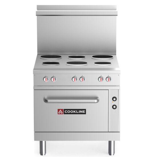 Cookline ER36208 36" Electric Range with 6 Burners, 208V Kitchenall