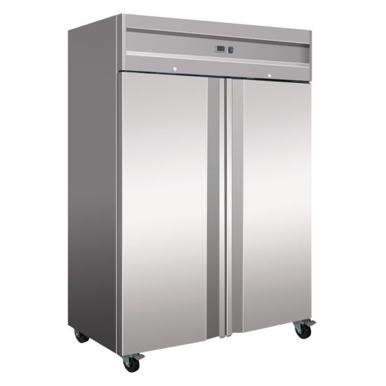 double door reach in refrigerator