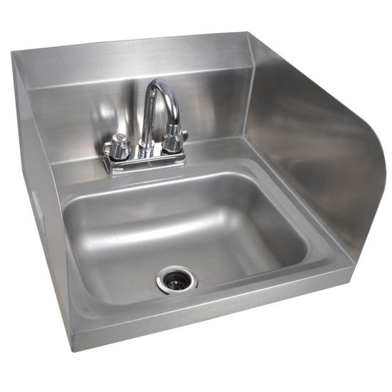Commercial Equipment 10 X 14 Stainless Steel Hand Sink with Side Splash NSF
