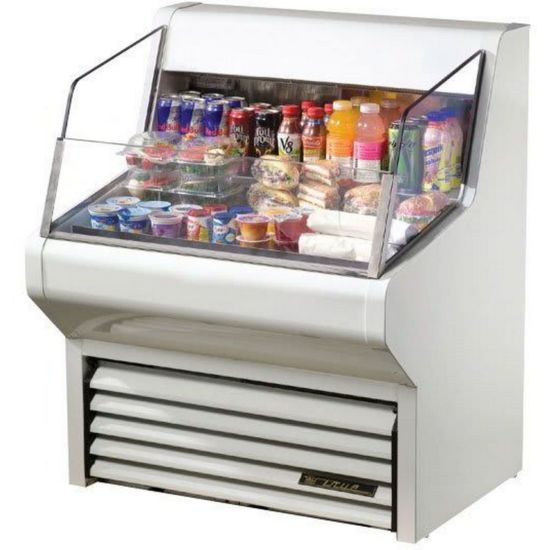 True THAC36 36" Horizontal Air Curtain Refrigerated Merchandiser with