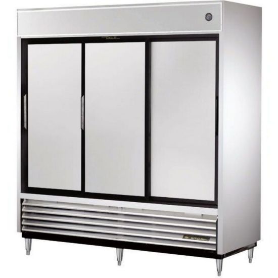 True TSD69 78" ReachIn Three Section Solid Slide Door Refrigerator