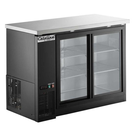 Coldline Cbb 48g Sl 48 Sliding Glass Door Back Bar Cooler Kitchenall Sliding Glass Door Back Bar Cooler, Walk In Cooler Sliding Door