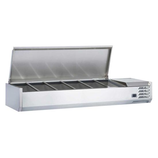 Coldline CTP60SS 60" Refrigerated S/S Topping Rail Salad Bar Kitchenall