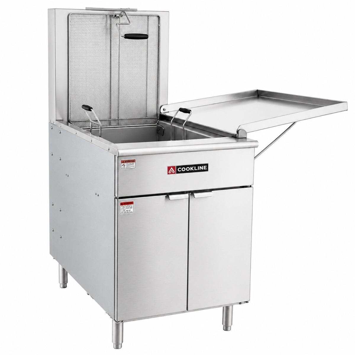 Cookline DOF-125 Commercial 125 lb. Gas Flat Bottom Donut Fryer - 90,000 BTU