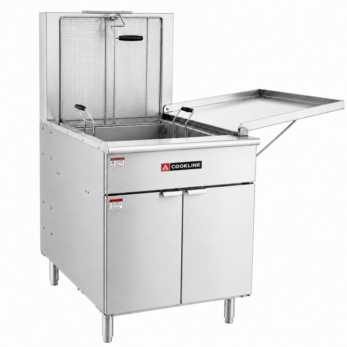 Cookline DOF-170 Commercial 170 lb. Gas Flat Bottom Donut Fryer - 120,000 BTU