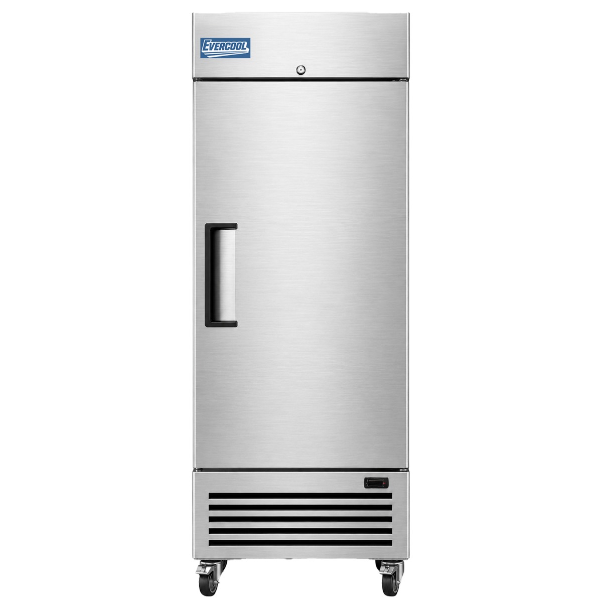 Evercool E-1FE 29" Solid Door Commercial Reach-In Freezer - Stainless Steel