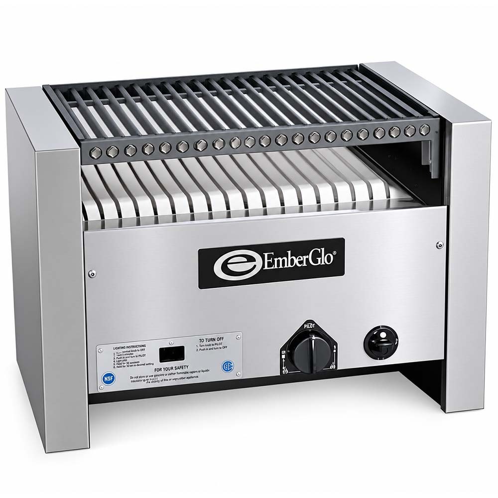 EmberGlo 31NC-NAT 26" Narrow Countertop Natural Gas Charbroiler - 60,400 BTU