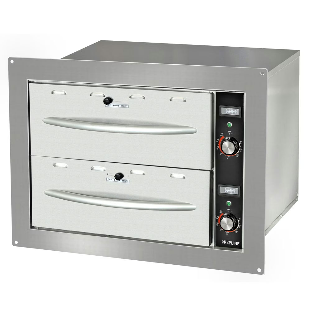 Prepline BDW2 Double Built-in Stainless Steel Drawer Warmer- 900W, 120V (BRAND NEW IN BOX OVERSTOCK)