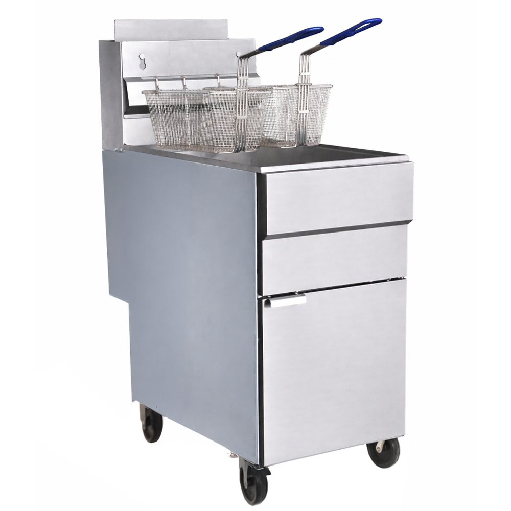 Prepline ENFF300N Commercial 40 lb Natural Gas Deep Fryer - 90,000 BTU