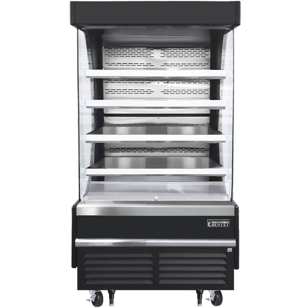 Everest EOMV-36-B-35-T 37.25" Vertical Open Air Merchandiser, 18.4 Cu Ft