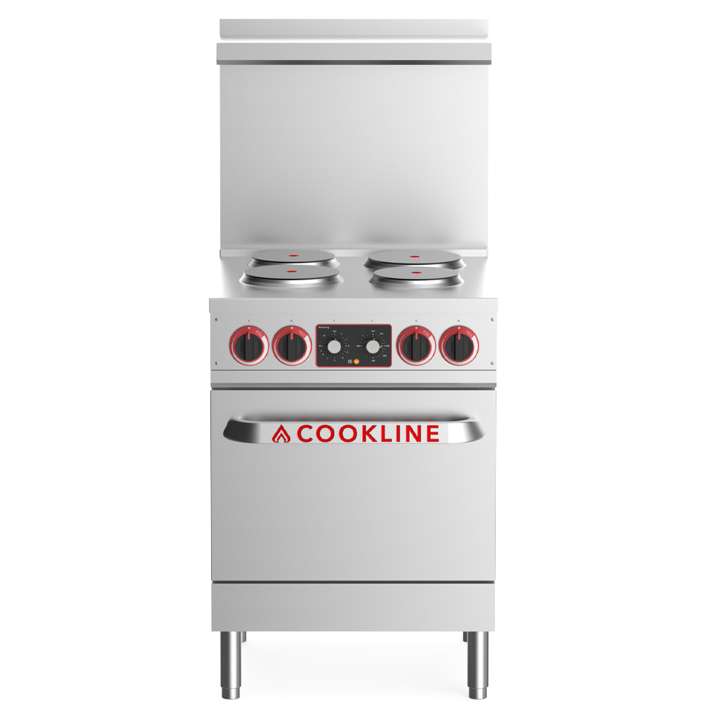 Cookline ER24-240 24" Electric Range with 4 Burners, 240V