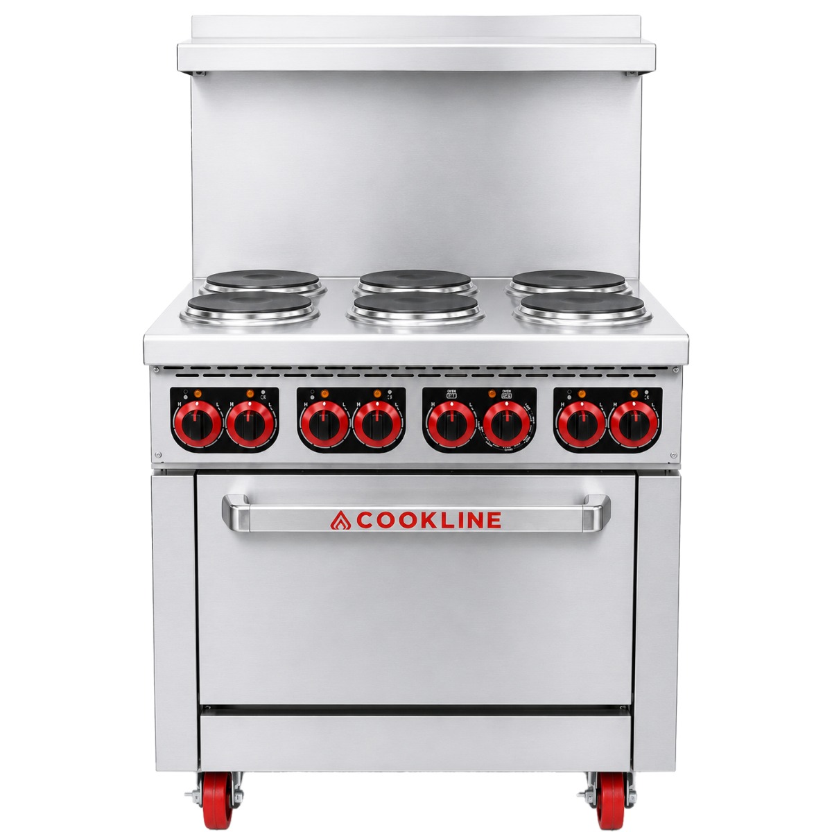 Cookline ER36-208 36" Electric Range with 6 Burners, 208V