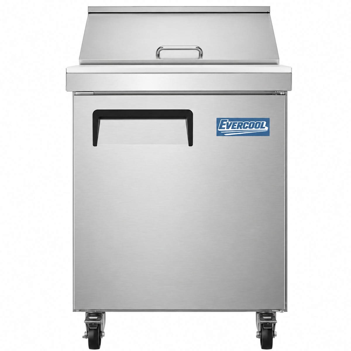 Evercool EMP27 27" Mega Top Refrigerated Sandwich Prep Table with Cutting Board and Food Pans