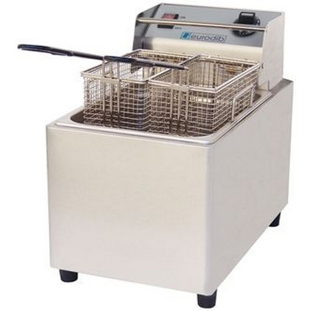 Eurodib SFE01860D-120 1,800 Watt Electric Countertop Fryer, 120v, Double Basket, 16 lb.