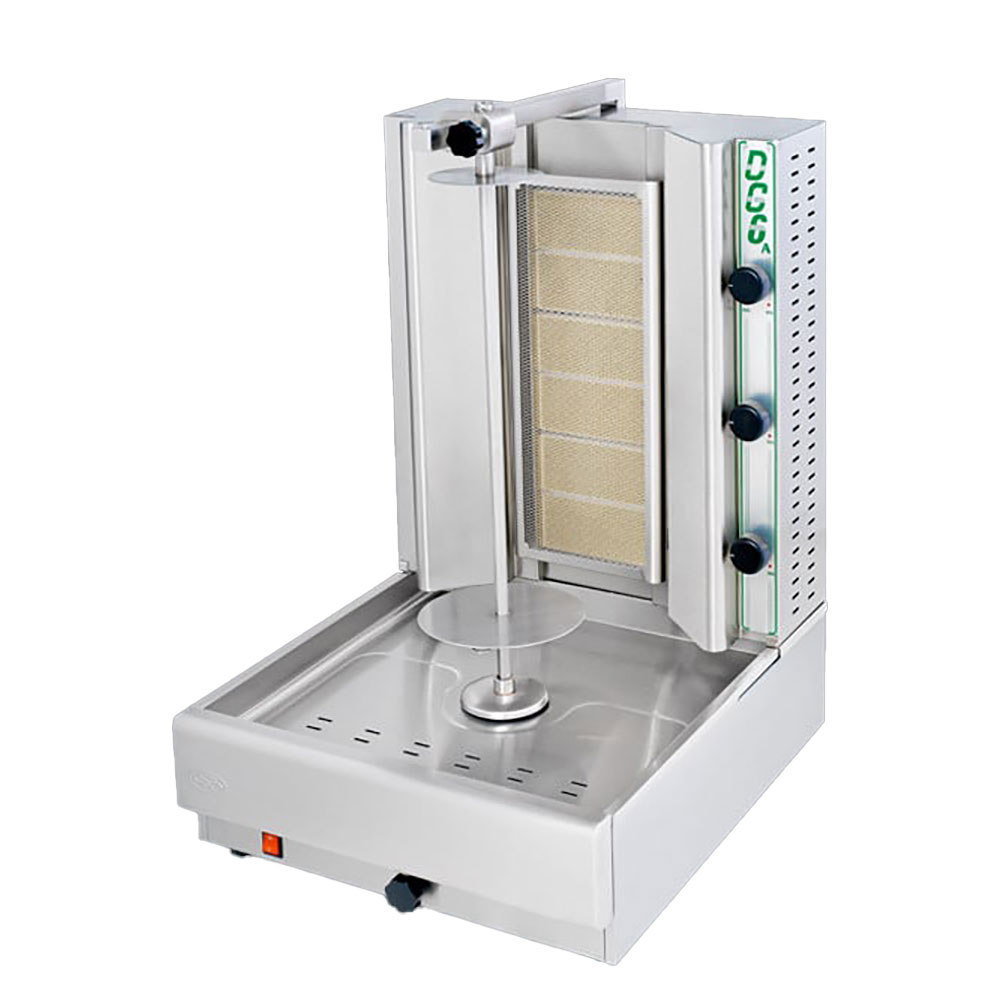 Eurodib Visvardis DG6A-NG 100 lb. Vertical Natural Gas Gyro Broiler - 36,000 BTU
