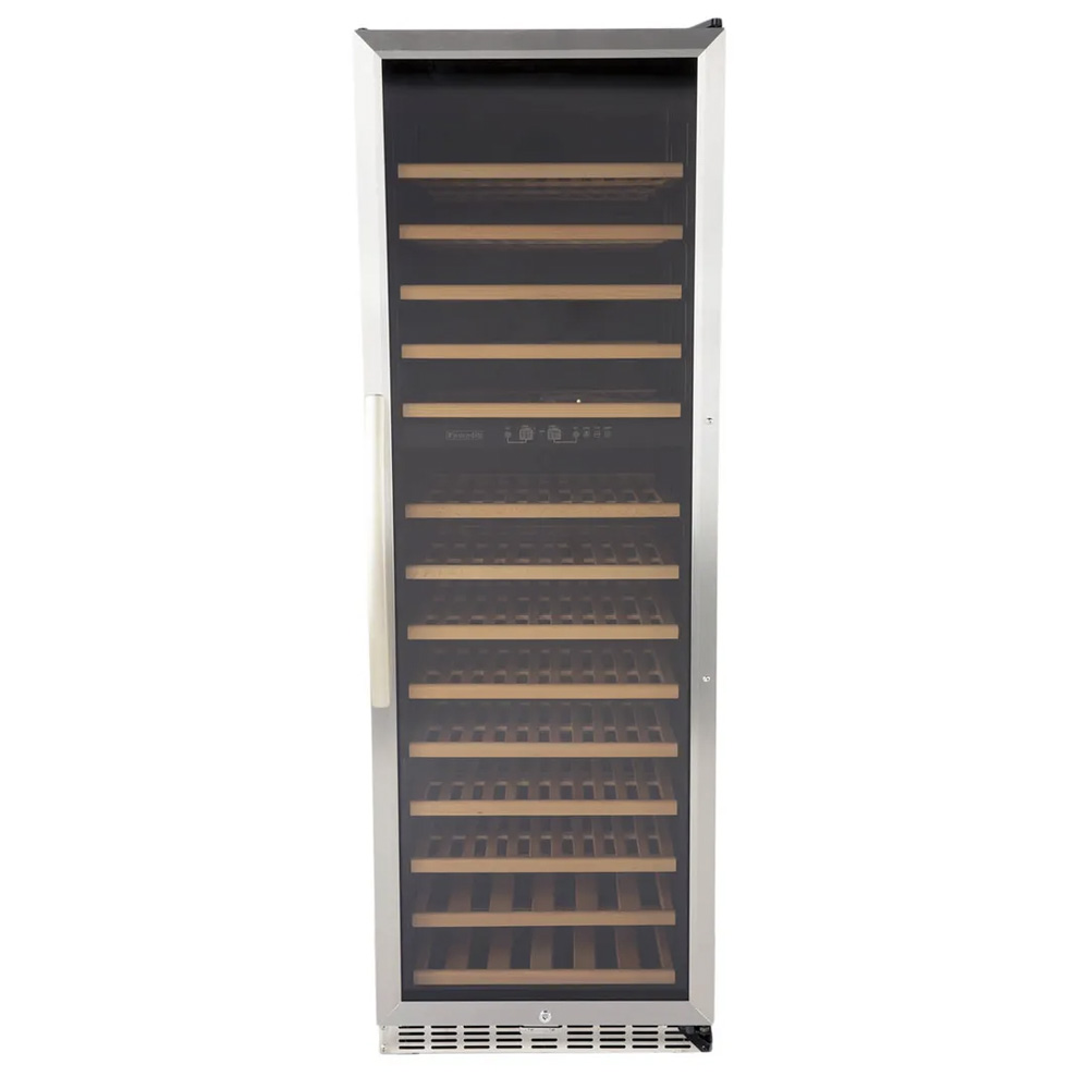 Eurodib USF168D One Section Dual Temperature Glass Door Wine Cabinet Refrigerator, 154 Bottle Capacity