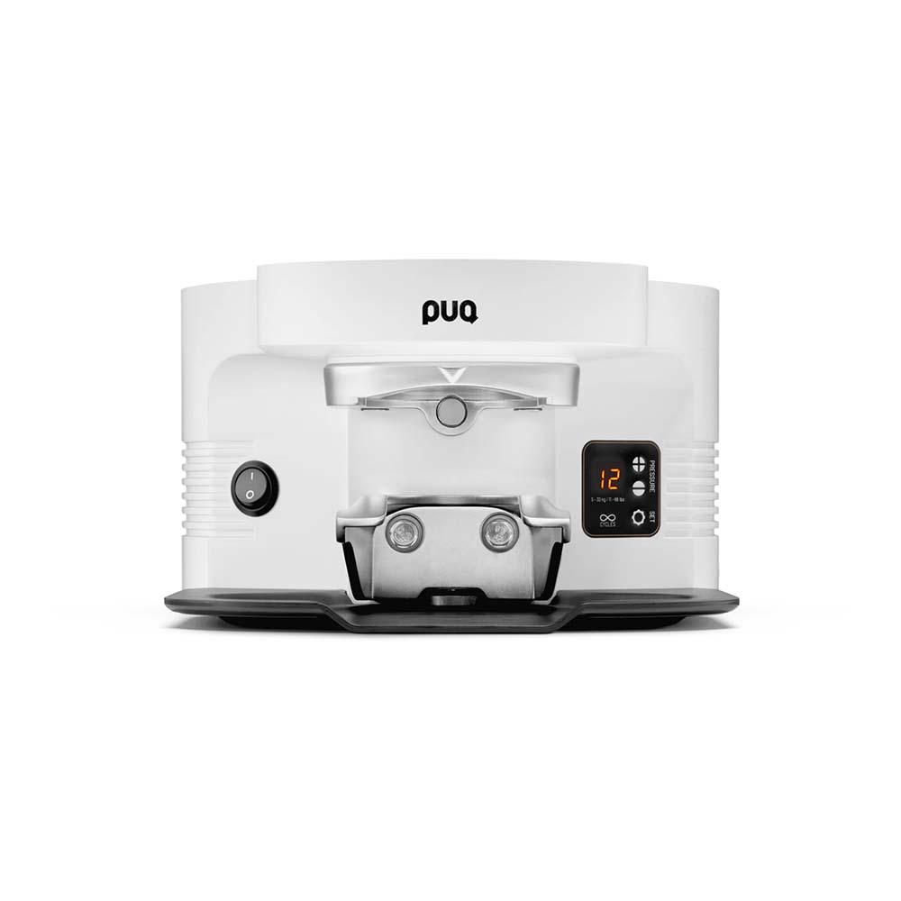 F&O Imports PUQpress M5 White Automatic Espresso Tamper - 110-240V