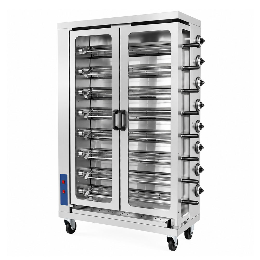 Galaxy Group Pegasus CR-8E Electric 48 Chicken Rotisserie Oven Machine with 8 Spits  - 208V