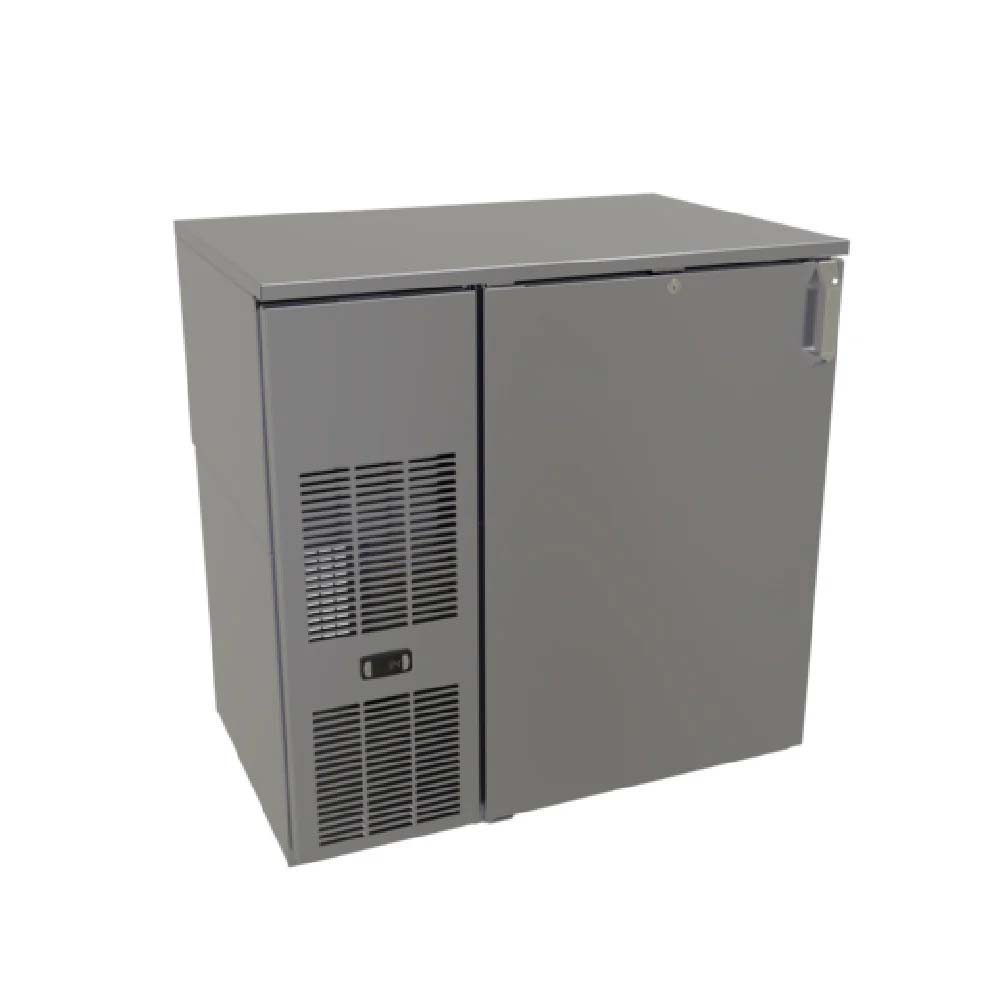 Glastender C1FB36 36" One Zone Front Serviced Bar Profile Back Bar Cooler