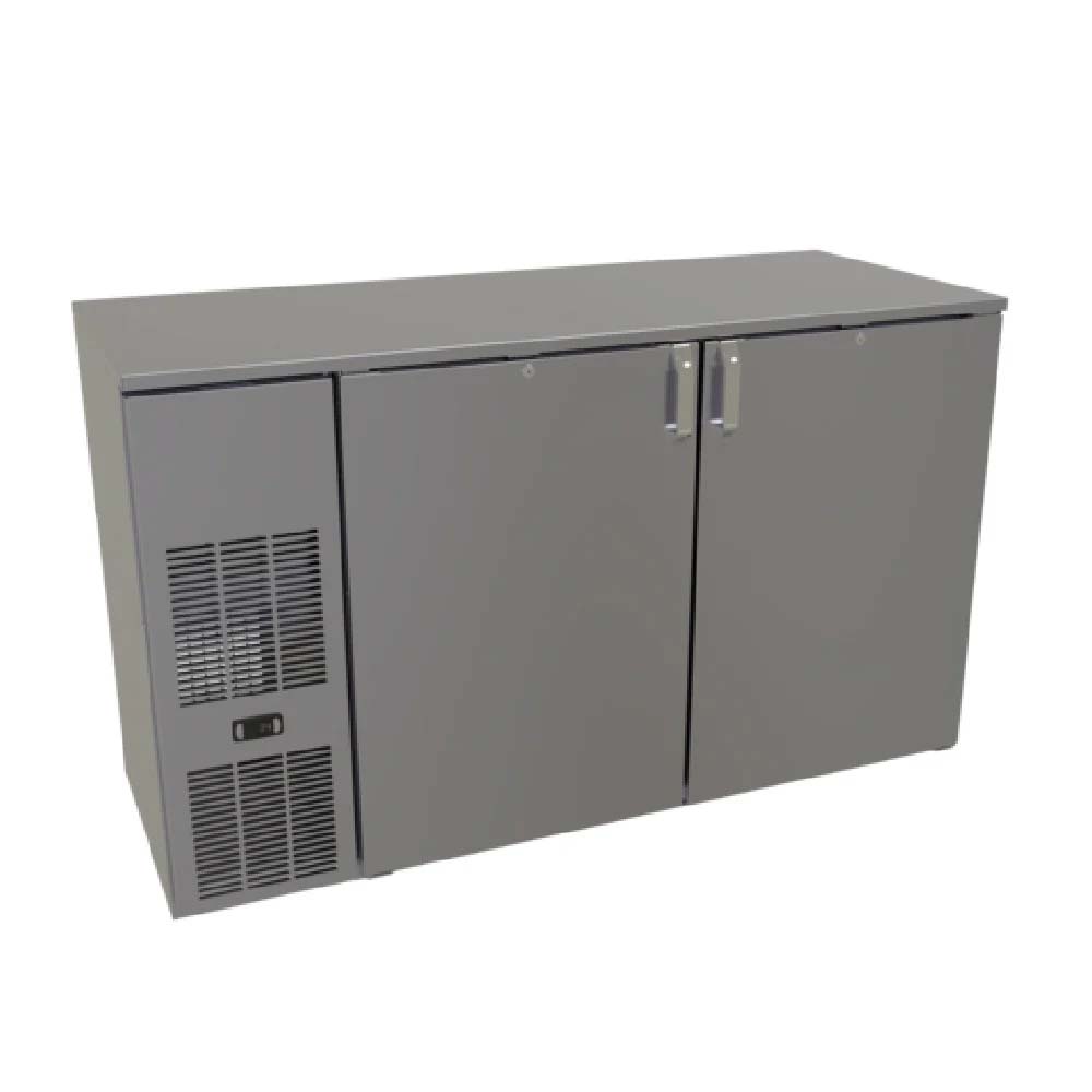 Glastender C1FB60 60" One Zone Front Serviced Bar Profile Back Bar Cooler