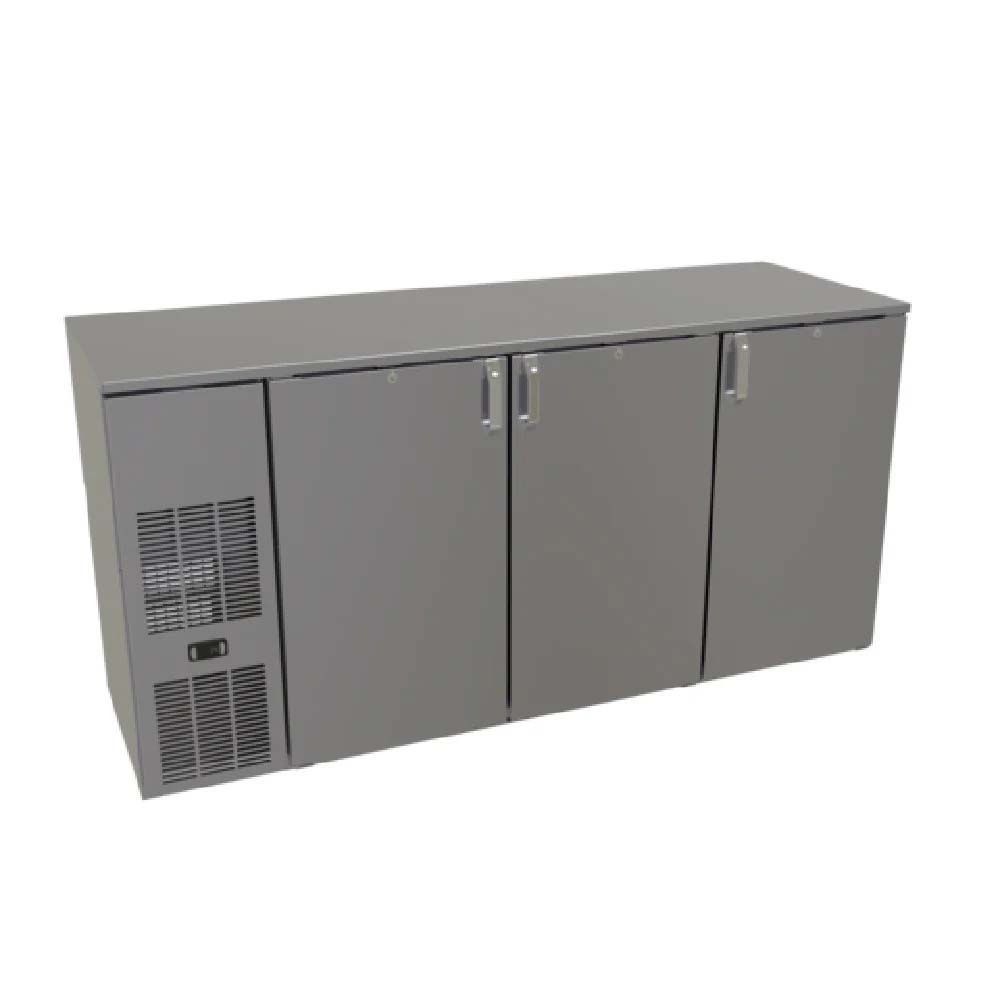 Glastender C1FB72 72" One Zone Front Serviced Bar Profile Back Bar Cooler