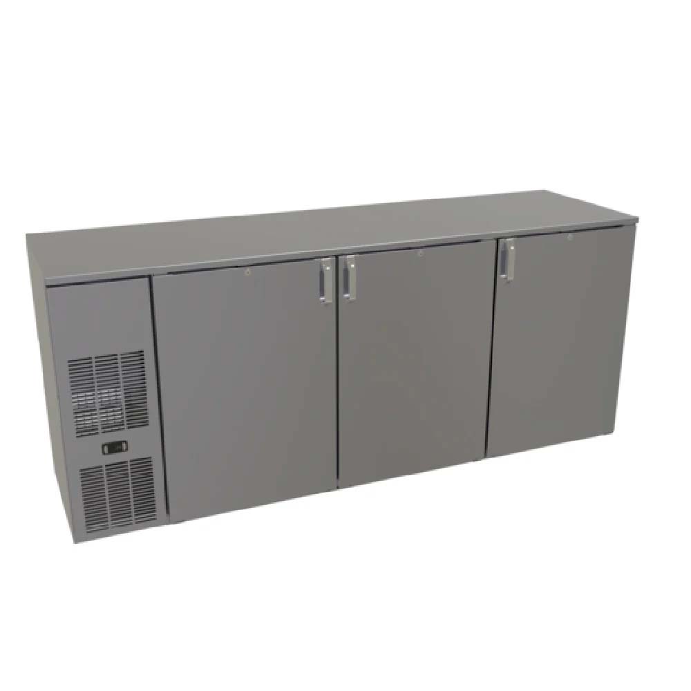 Glastender C1FB84 84" One Zone Front Serviced Bar Profile Back Bar Cooler