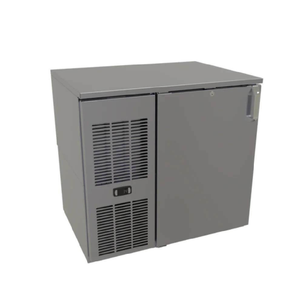 Glastender C1FL32 32" One Zone Front Serviced Low Profile Back Bar Cooler