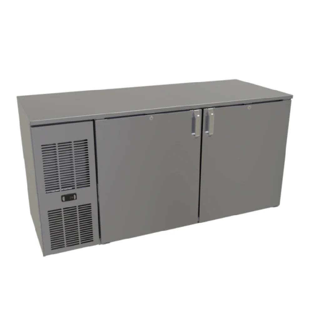 Glastender C1FL60 60" One Zone Front Serviced Low Profile Back Bar Cooler