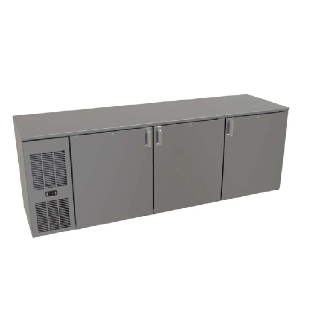 Glastender C1FL84 84" One Zone Front Serviced Low Profile Back Bar Cooler