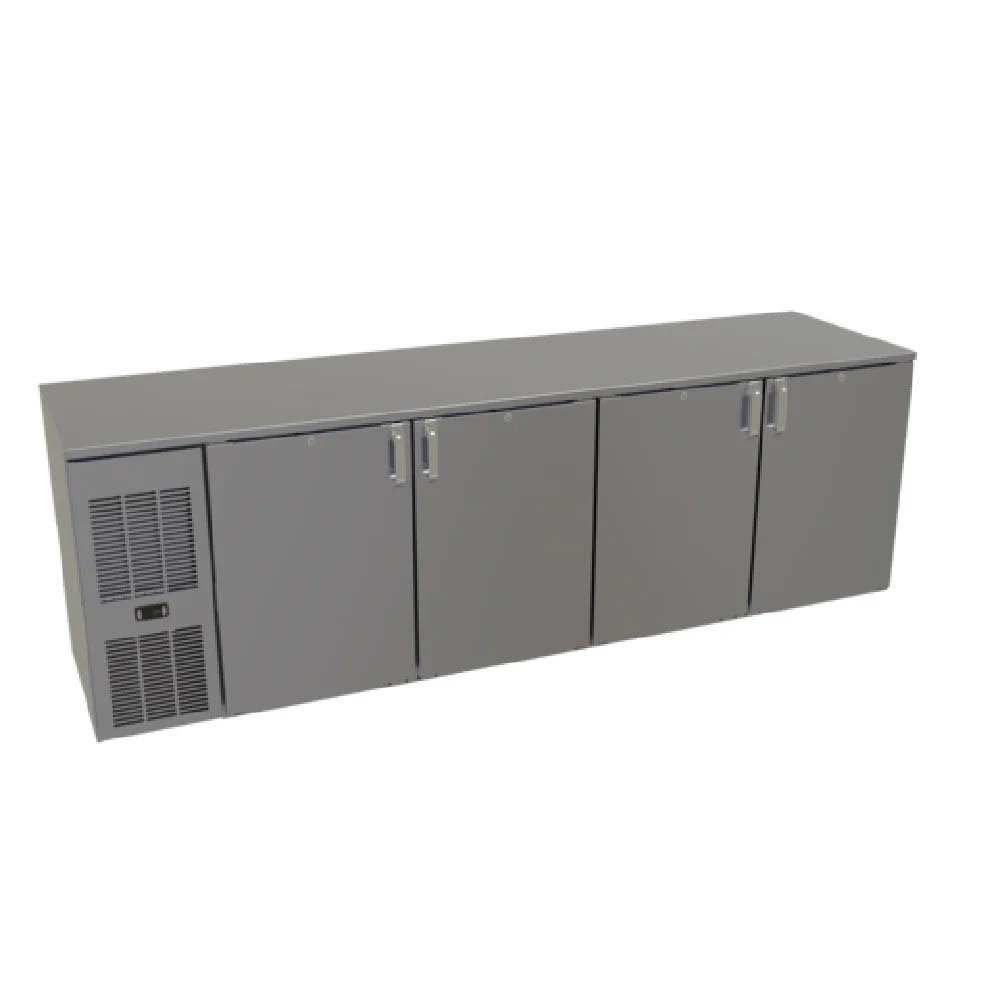 Glastender C1FL92 92" One Zone Front Serviced Low Profile Back Bar Cooler