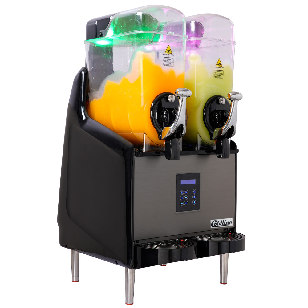 Coldline GRANITA2-MAX Double 2 Bowl Pourover Granita Slush Machine - 6.4 Gallon