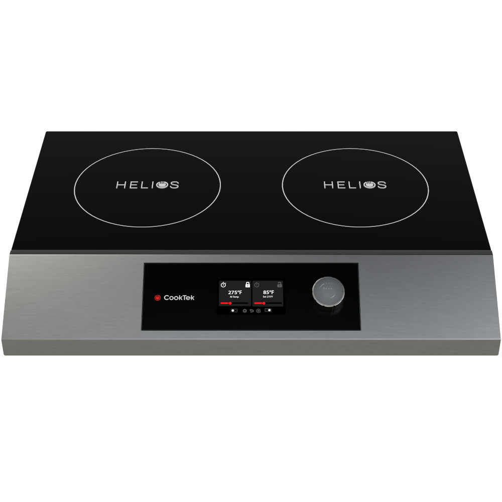 Cooktek HTF-9500-SS25-1 Double Burner Side to Side Countertop Induction Range Cooker - 5000W