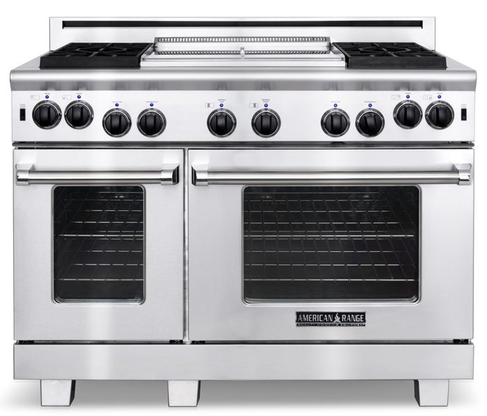 American Range ARR-486GD 48" Heritage Classic Residential Gas Range with Griddle