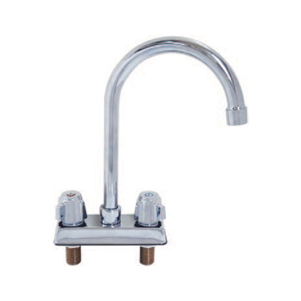 L&J HFC-6D 6" Deck Mounted Gooseneck Faucet