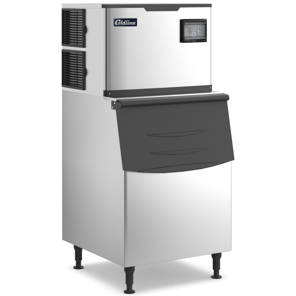 Coldline ICE550M-HA-B375-30 550 lb. Modular Half Cube Ice Machine with 375 lb. Bin, Air Cooled