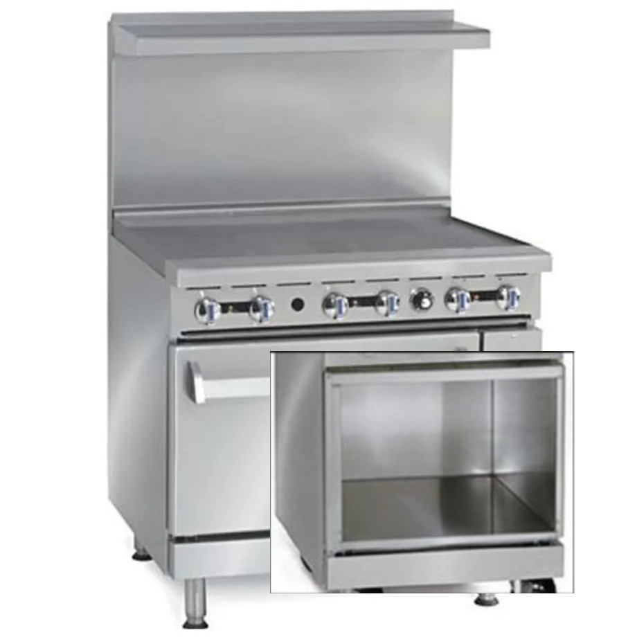 Imperial IR‐G36T‐E-XB 36" Griddle Electric Range w/ Open Cabinet Base & Thermostatic Controls - 208V