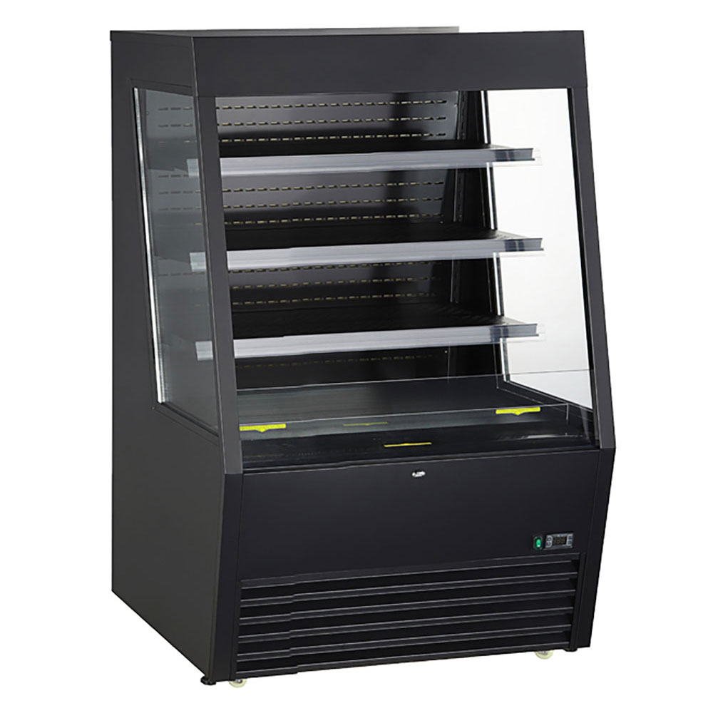 Kool-It KOM-36XBK 36" Black Refrigerated Open Air Merchandiser