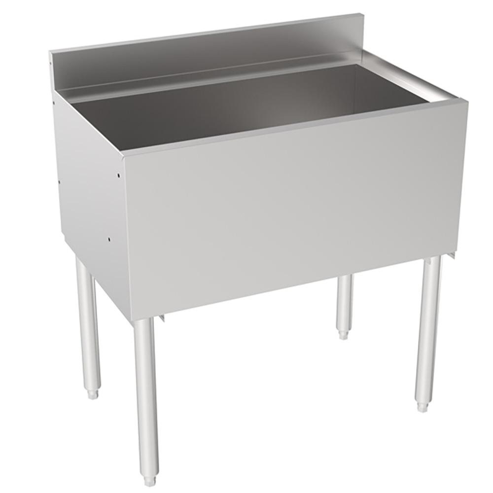 Krowne 18-30 Silver Series 30"L x 12"D Underbar Ice Bin