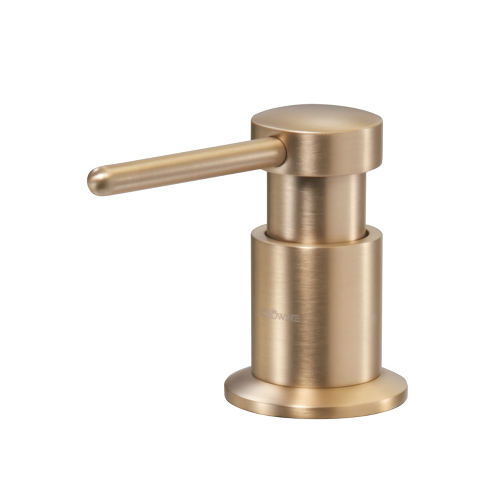 Krowne 19-420G Deck Mount Soap Dispenser, Brushed Gold Finish
