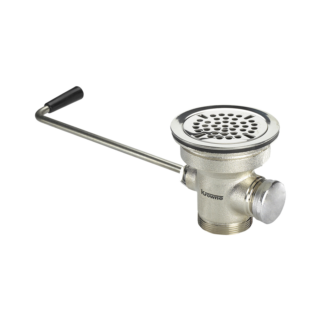 Krowne 22-201 3" Twist Waste Drain with 1-1/4" Overflow Outlet