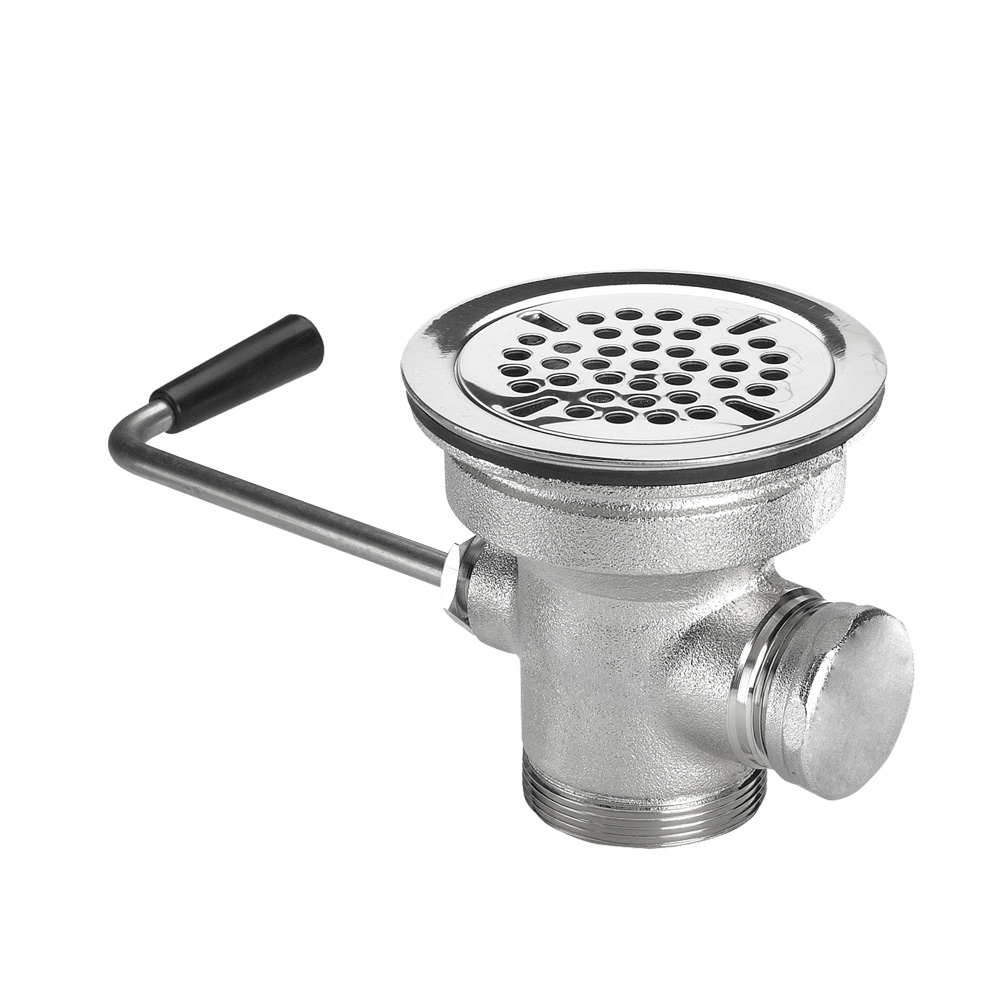 Krowne 22-204-S 3-1/2" Twist Waste Drain with Short Handle & 1-1/4" Overflow Outlet