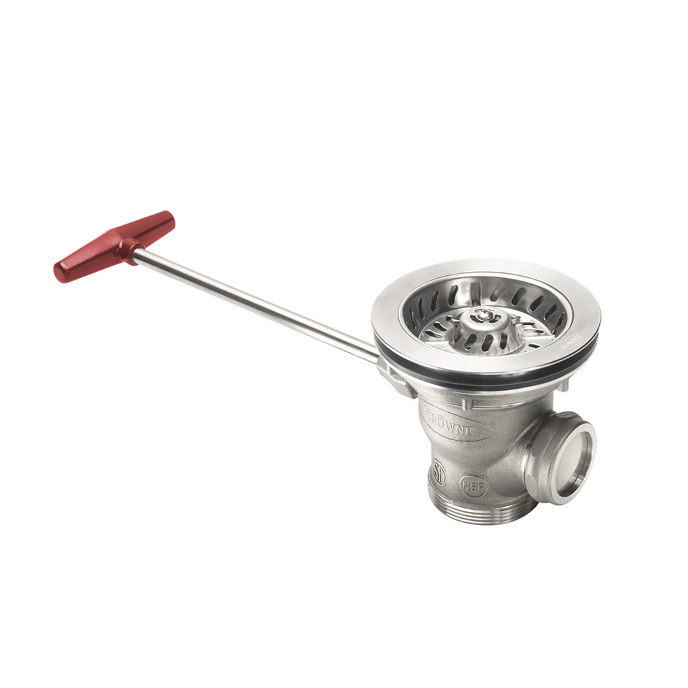 Krowne 22-850 Diamond Series RotoPro 3-1/2" Ball Valve Waste Drain, Stainless Steel