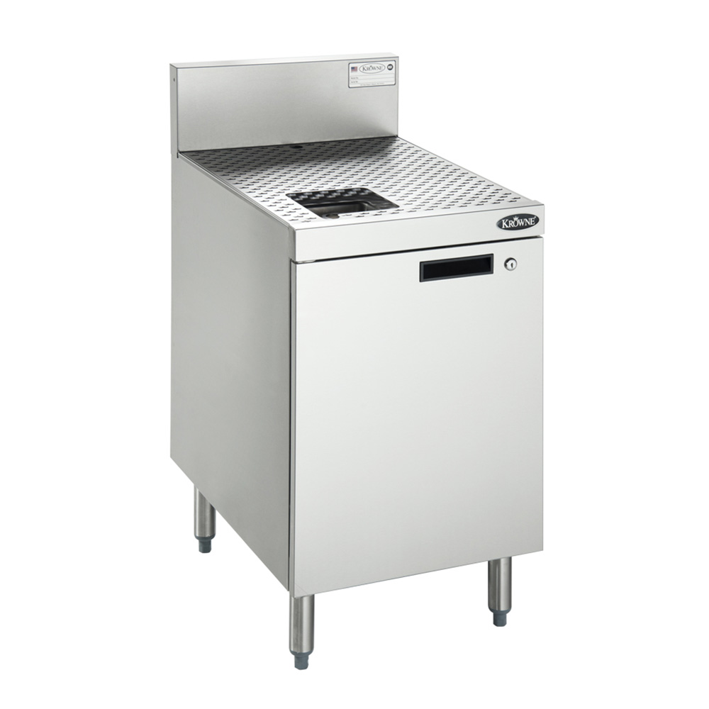 Krowne KR24-MF18 Royal Series 18"L x 24"D Liquid CO2 Glass Chiller Drainboard Cabinet