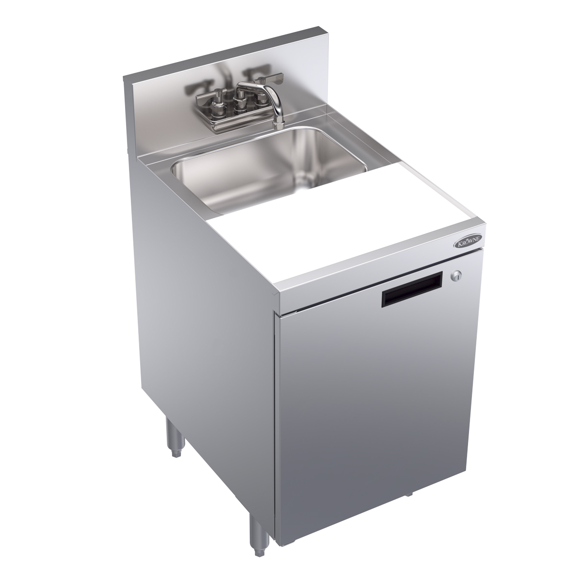 Krowne KR24-MT18-C Royal Series Dump Sink with Adjustable Cutting Board & Trash Chute
