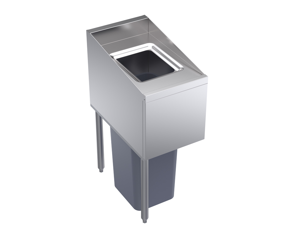 Krowne KR24-T14L Royal Series 14" Trash Station with Legs on Left Side