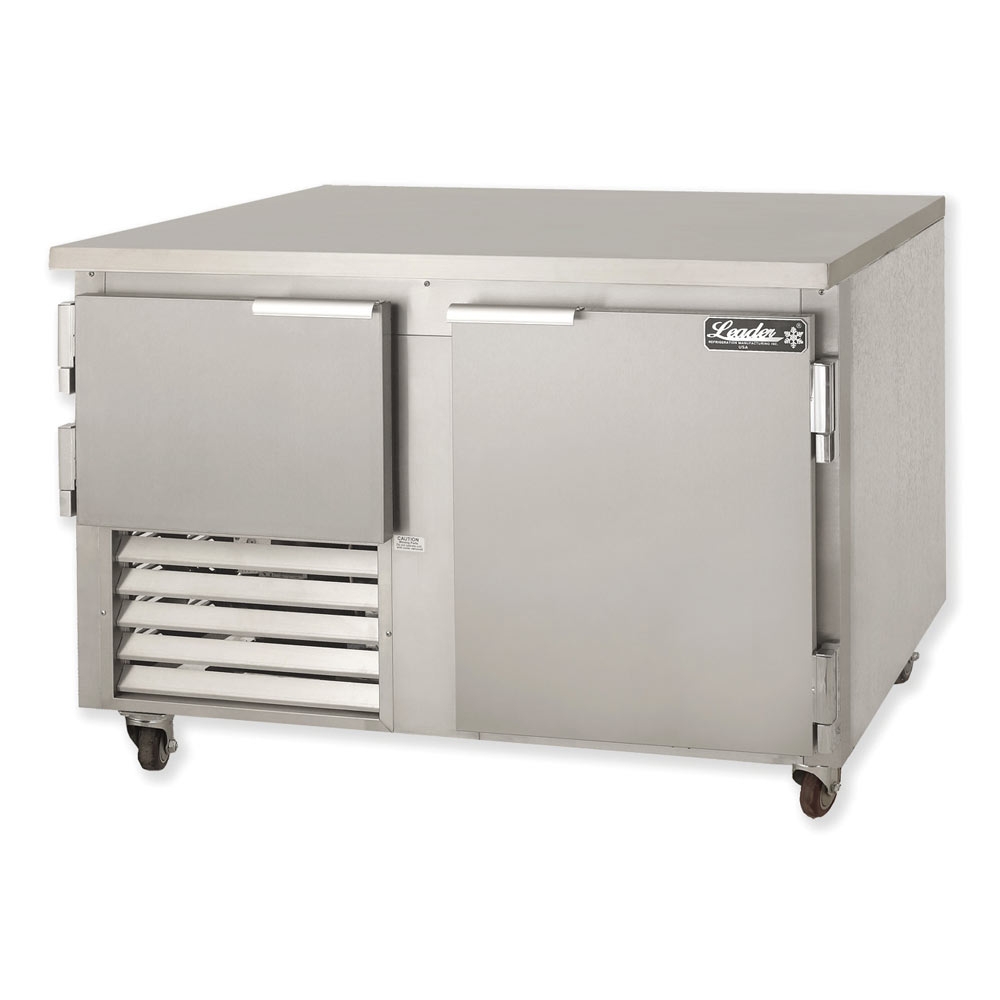 Leader NLB60 60" Low Boy Worktop Refrigerator with 1 Full & 1 Half Door