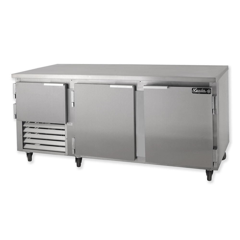 Leader NLB72 72" Low Boy Worktop Refrigerator with 2 Full & 1/2 Door