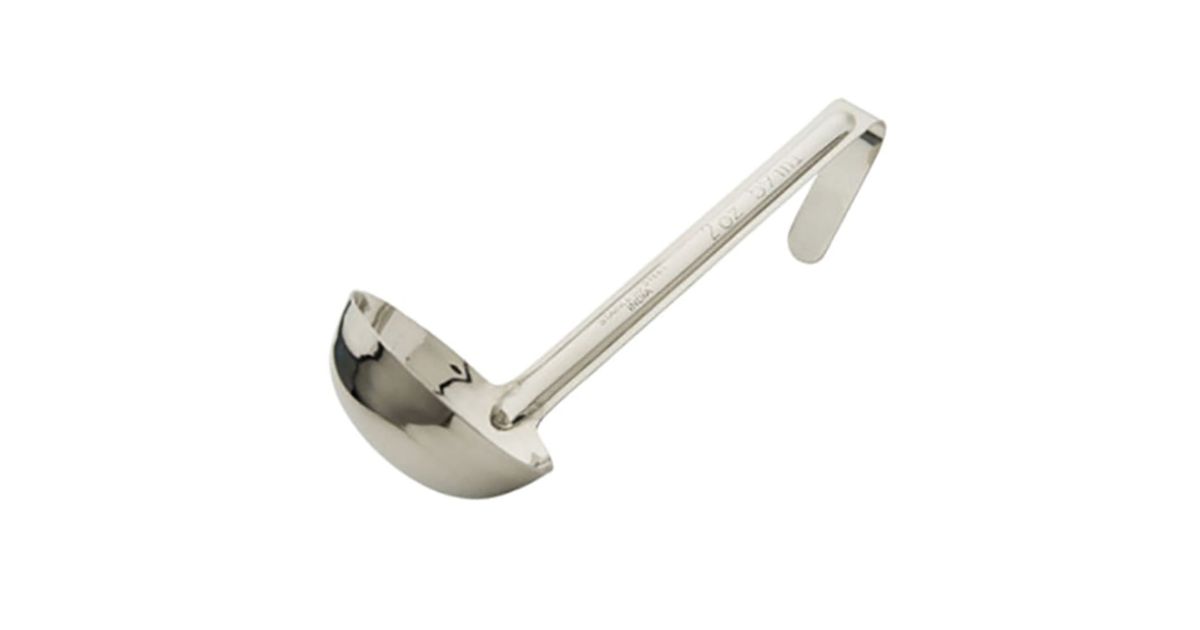 Interchangeable Ladle Winco LDI-20SH 2 oz One-Piece Stainless Steel Ladle with Short Handle ...