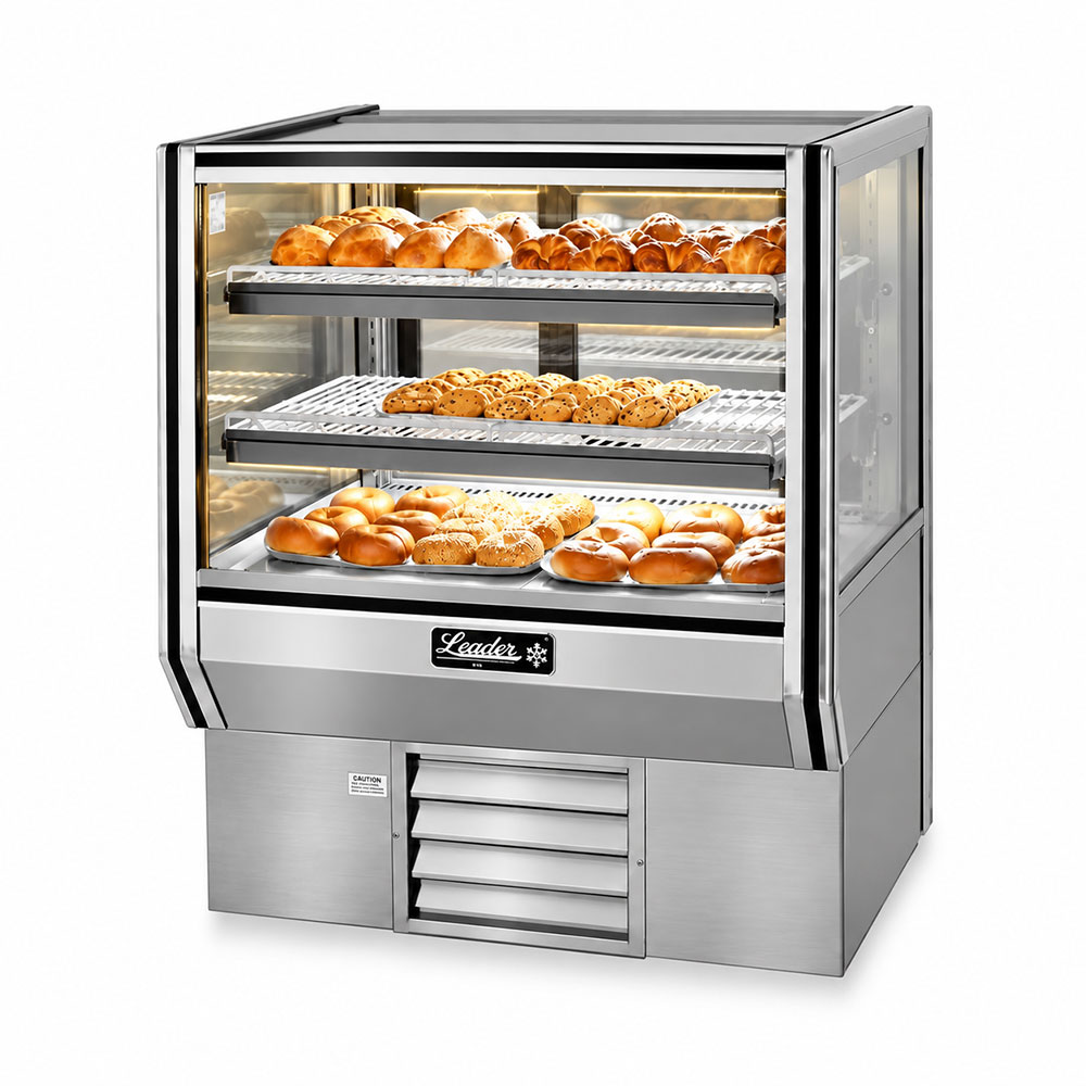 Leader NCBK36 36" Refrigerated Counter Bakery Case with 2 Shelves