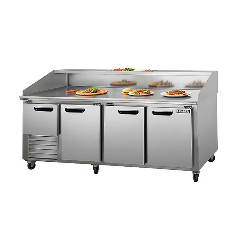 Leader NDR96OP 96" Open Top Refrigerated Pizza Prep Dough Restarder, Side Motor